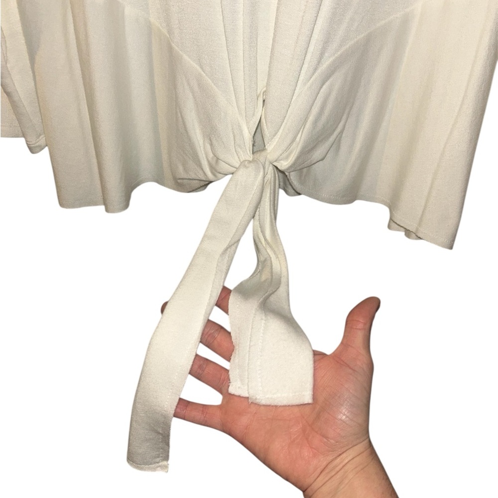 Simply Vera Vera Wang White Blouse Women’s XL Minimalist Core - Picture 3 of 5